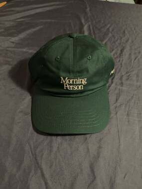 AG1 Morning Person Embroidered Green Cotton Baseball Hat